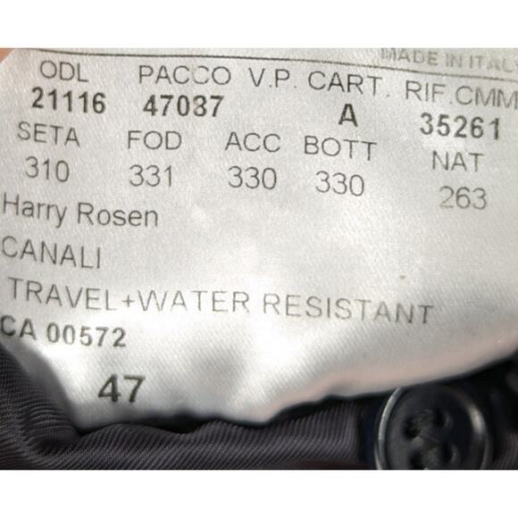 Canali 42R Men’s Wool Blazer Travel Water Resistant Gray Sport Coat Made Italy - Picture 8 of 9